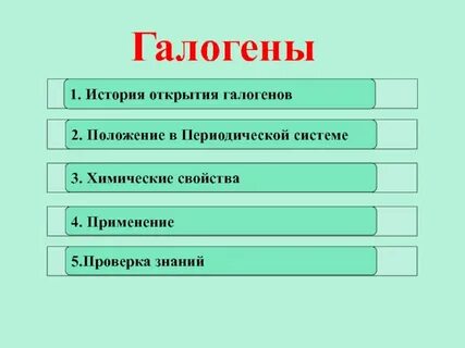 Галогены