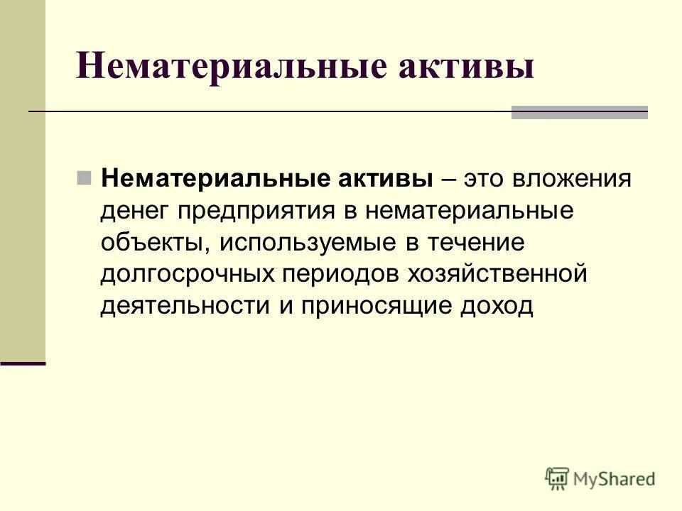 Нематериальные программные активы