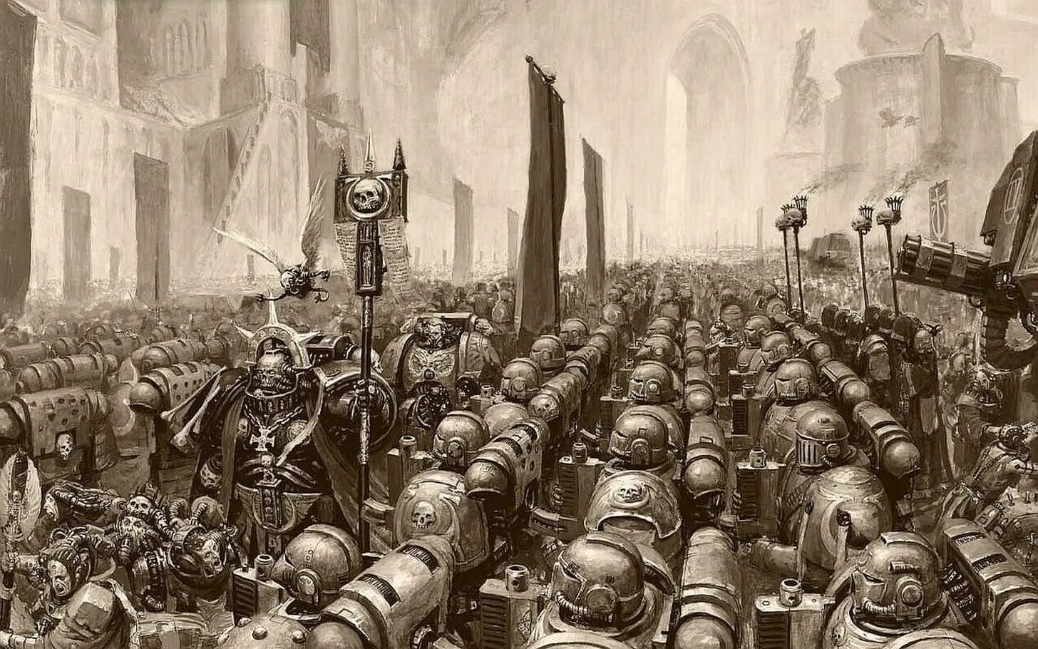 Кузьмичев поступь империи. Великий крестовый поход вархаммер 40000. Warhammer 40,000 Великий крестовый поход. Вархаммер 40000 крестовый поход. Империум человечества Warhammer 40000.