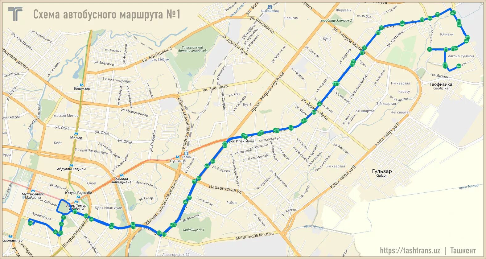 Автобус 65 маршрут на карте