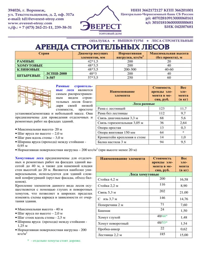 Расценка установку лесов строительных. Расценка установку лесов строительных