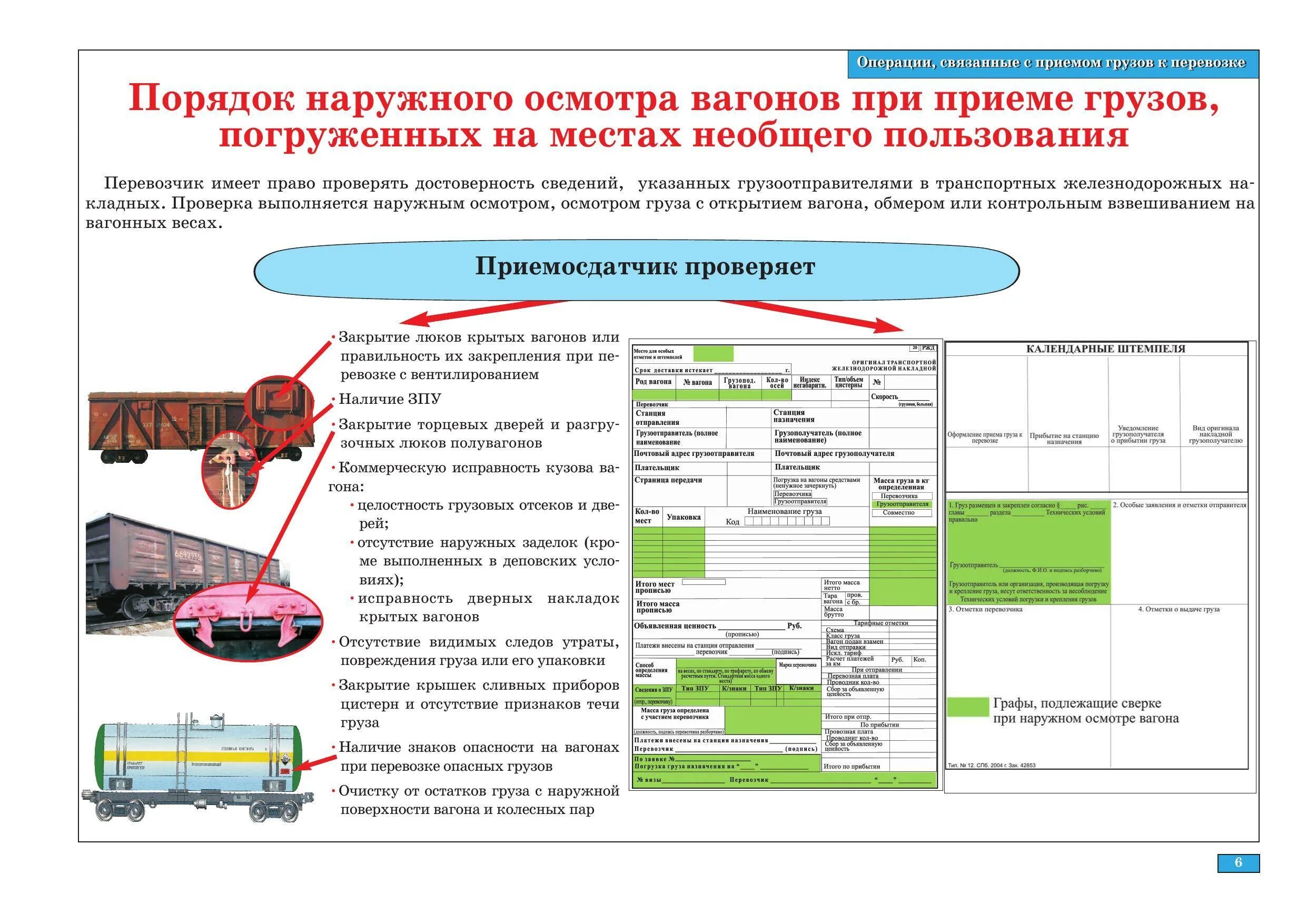 Порядок постановки вагонов в поезда. Требования к грузоперевозкам на ЖД транспорте. Порядок приема груза к перевозке. Прием грузов к перевозке на ЖД транспорте. Коммерческий осмотр вагонов.