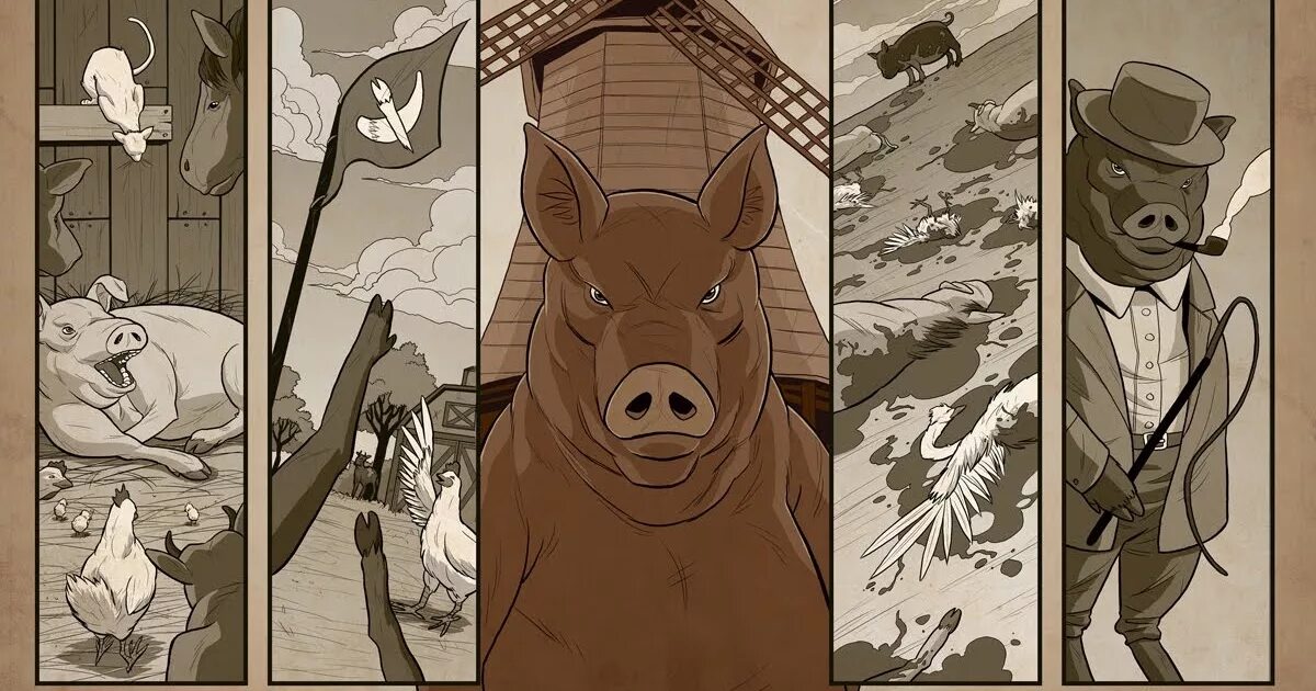 Комиксы фермы. Animal Farm Джордж Оруэлл. Скотный двор Оруэлл арт. Скотный двор Джордж Оруэлл иллюстрации. Оруэлл д. "Скотный двор".