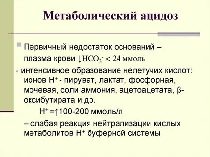 Ацидоз лечение