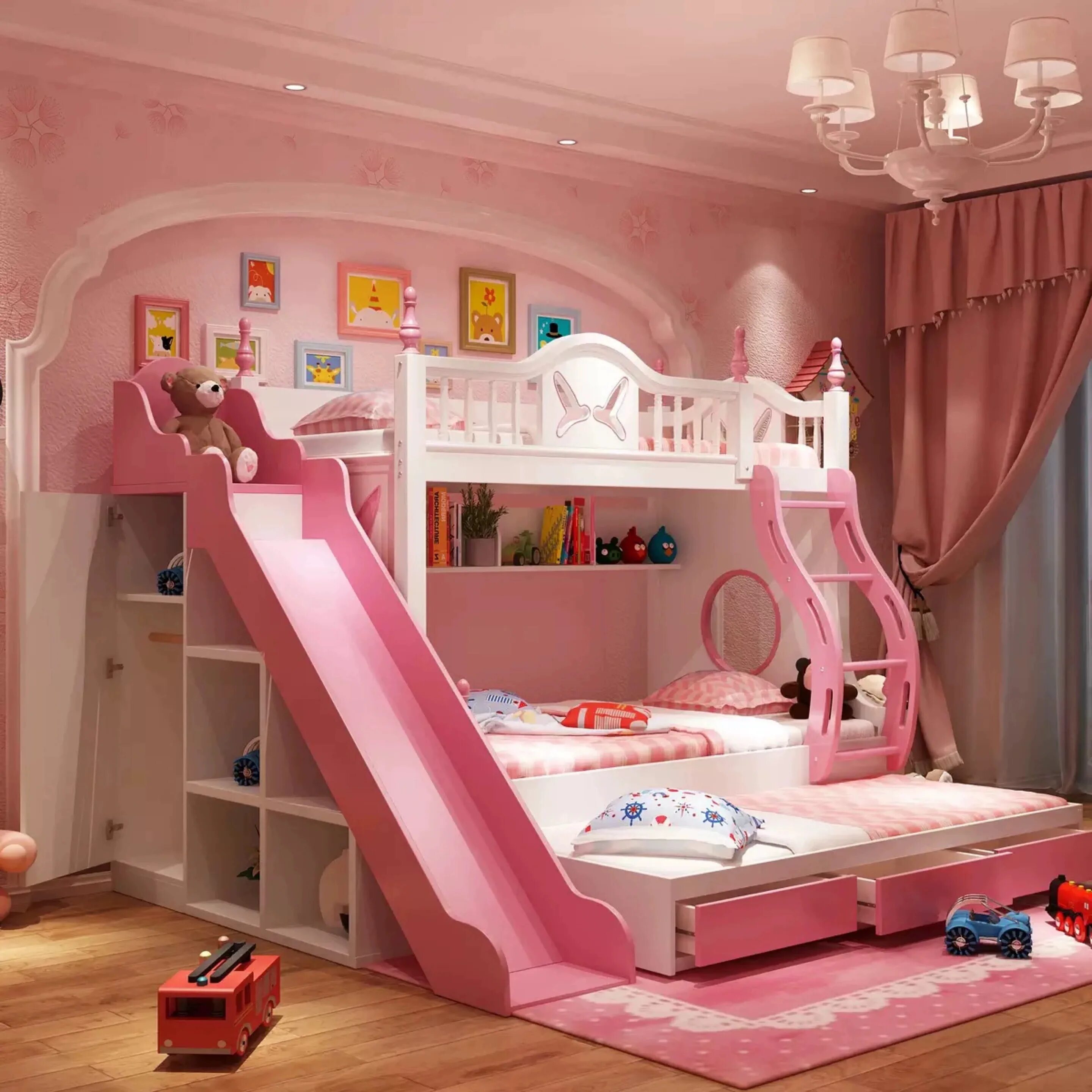 Детские кровать можно. Кровать для девочки. Двухэтажная кровать для девочек. Красивые детские комнаты для девочек. Кровати да деваче к.