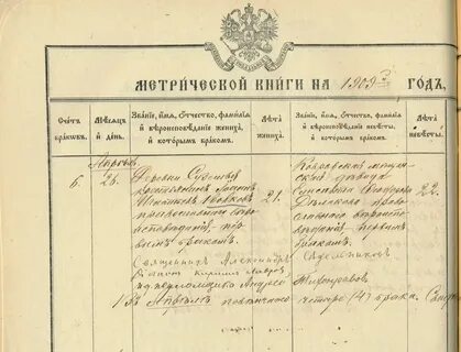 Метрические книги спасский уезд