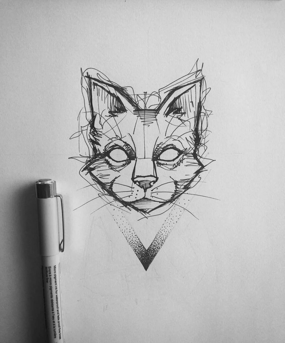 Линейный кот. Кот тату эскиз. тату кошка эскизы. набросок морды кота.