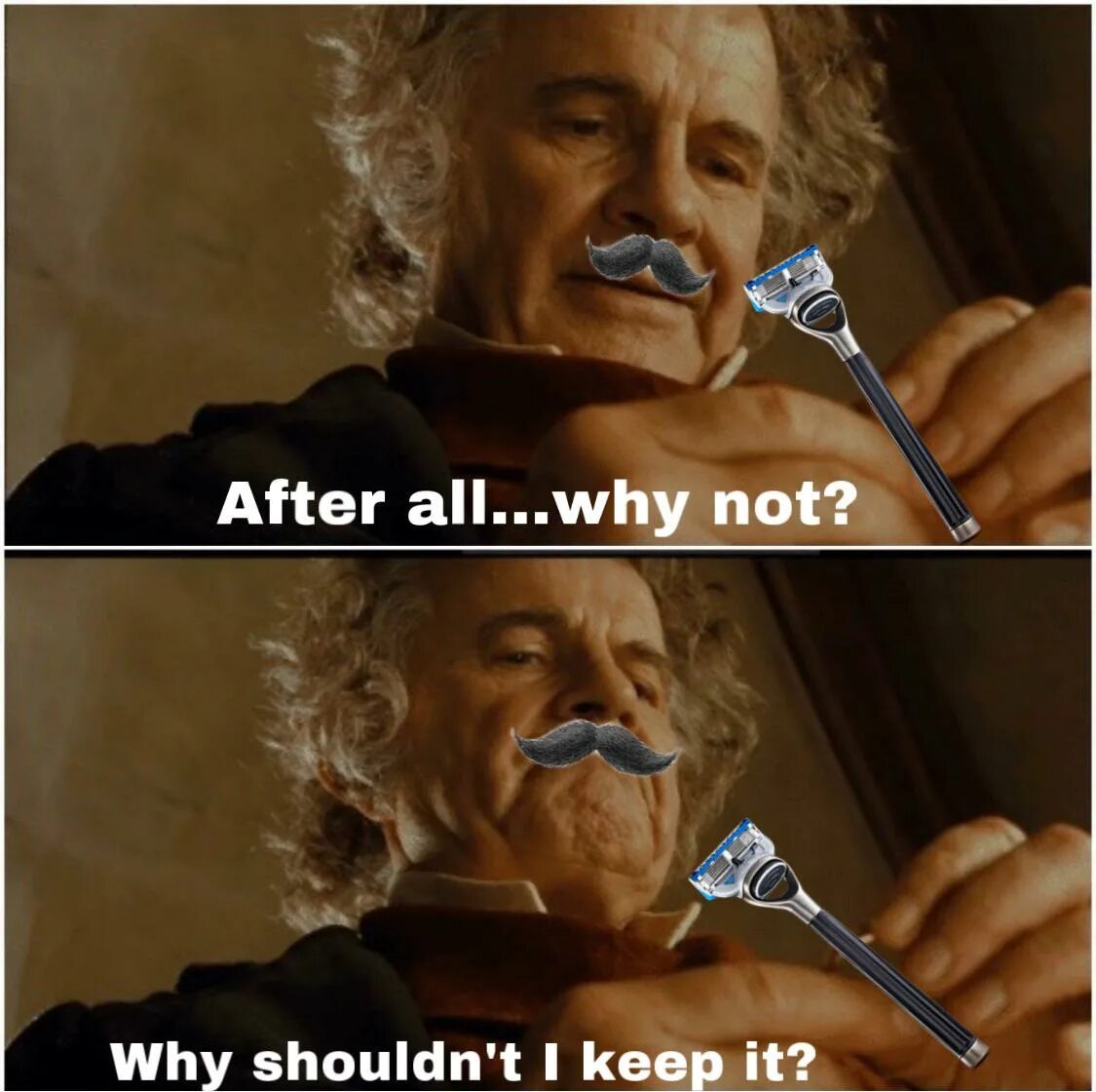 Why you not visit peter. After all why not why shouldn&#039;t i keep it. bilbo after all why not. тренер где кольцо мем.