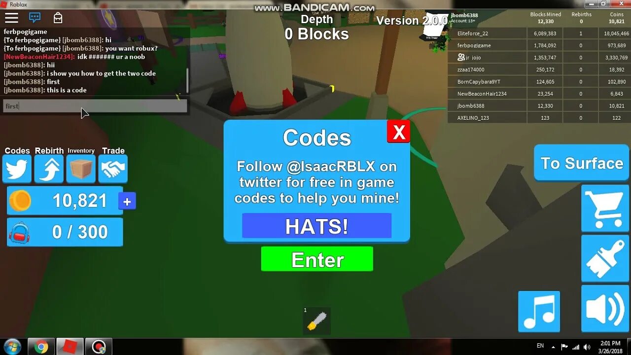 Mining codes