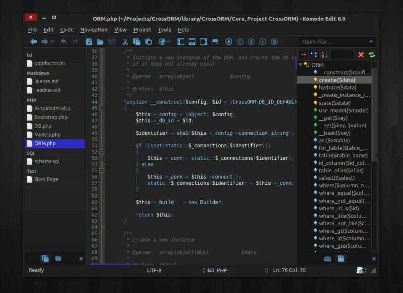 Config object