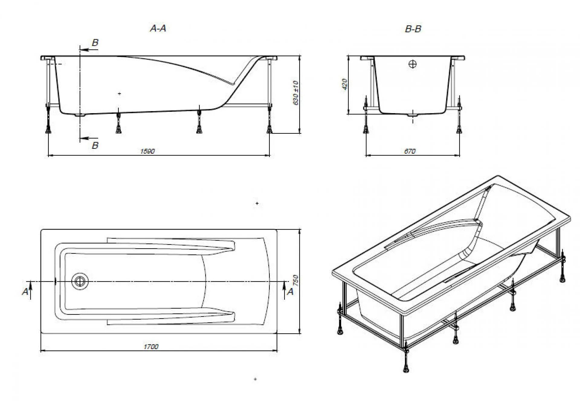 Высота ножек акриловой ванны. Ванна Roca easy 170x70. Акриловая ванна Roca easy 170x75 zru9302899. Акриловая ванна Roca easy 170x75. Roca easy 180х80.