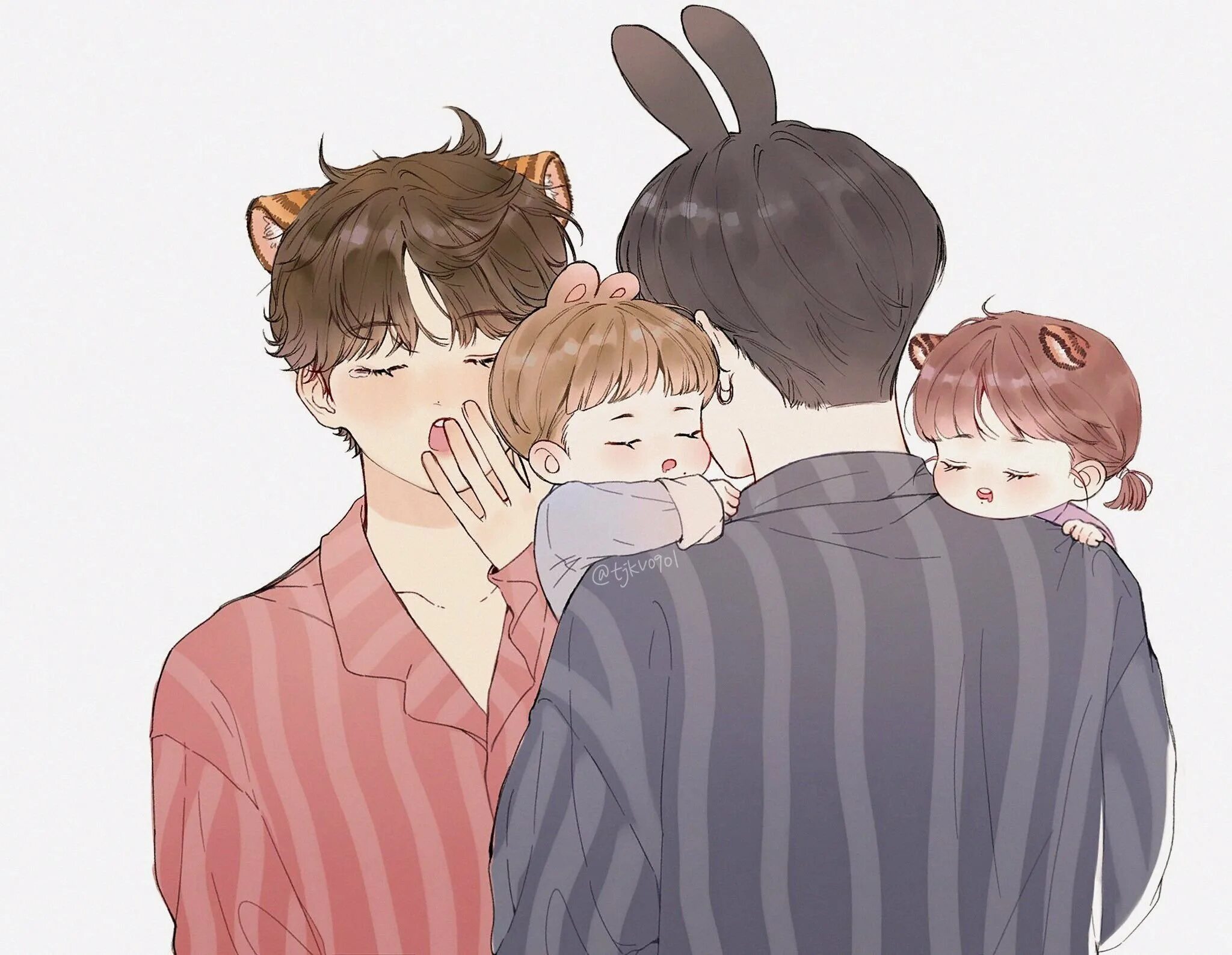Много фф вигуки. Бтс семья арт vkook. bts vkook art. bts art вигуки. bts taekook.