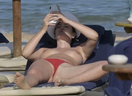 Bleona-Qereti-Topless-on-Beach-in-Italy-13.