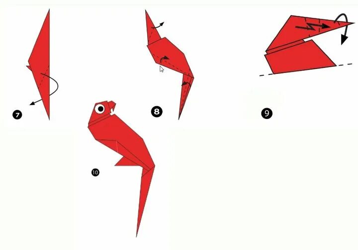 Схема оригами попугай из бумаги origami Page 2 Оригами, Оригами инструкция, Оригами животные
