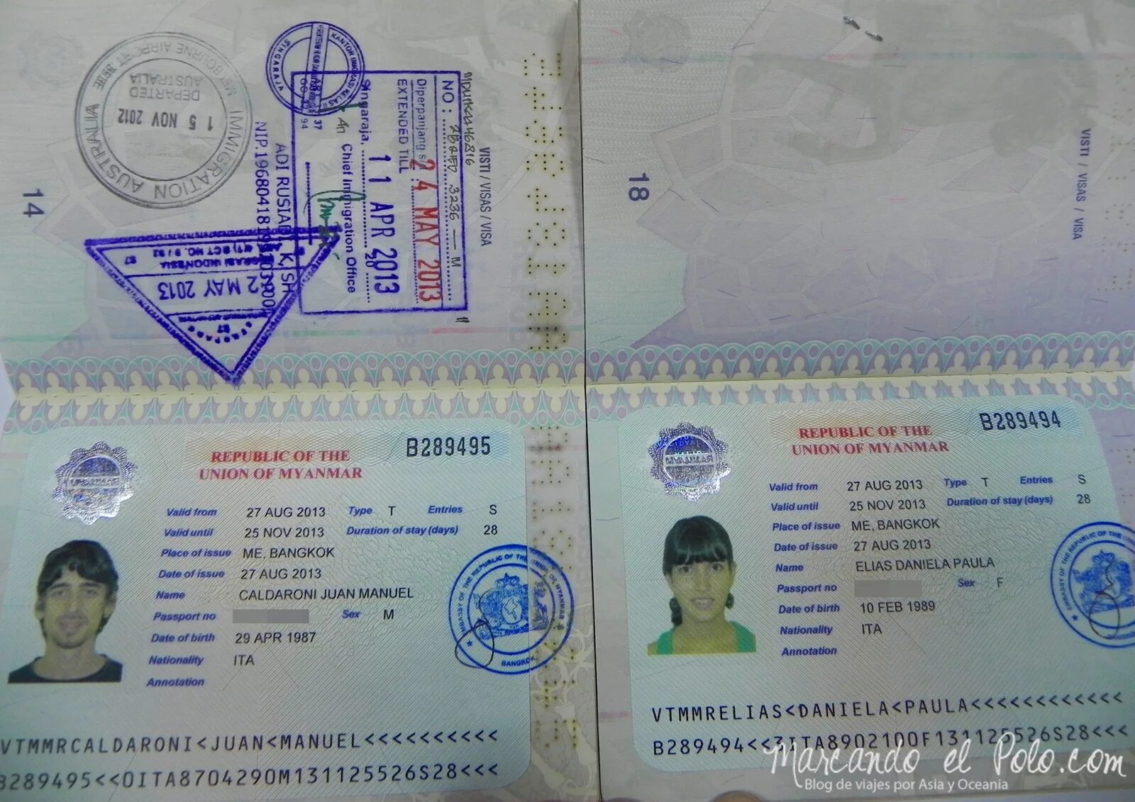 Myanmar visa.