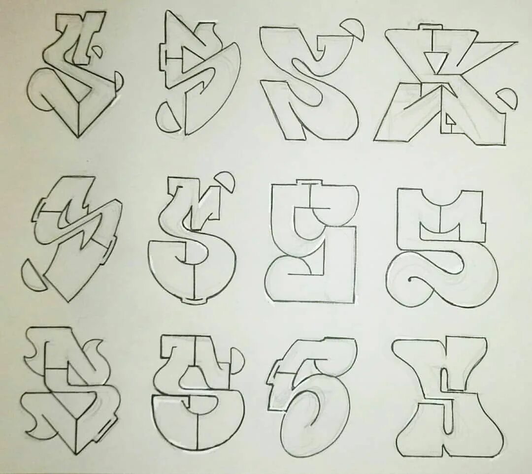 Алфавит для скетчей