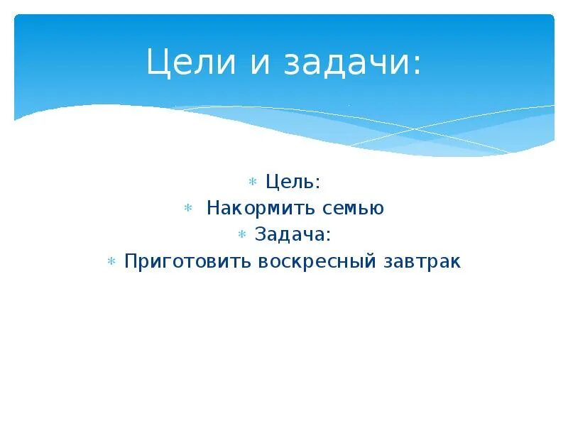 Проект воскресного завтрака для всей семьи. Воскресный завтрак для семьи проект. Цель и задача Воскресный завтрак. Цели и задачи проекта завтрак для всей семьи.