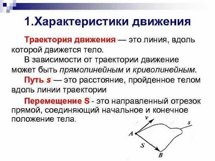 Общая характеристика движений