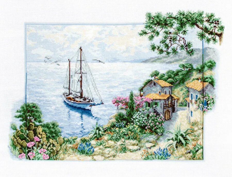 Вышивка море. Letistitch маяк набор для вышивания. Набор для вышивания "парусник". Вышивка корабль. Вышивка морской пейзаж.