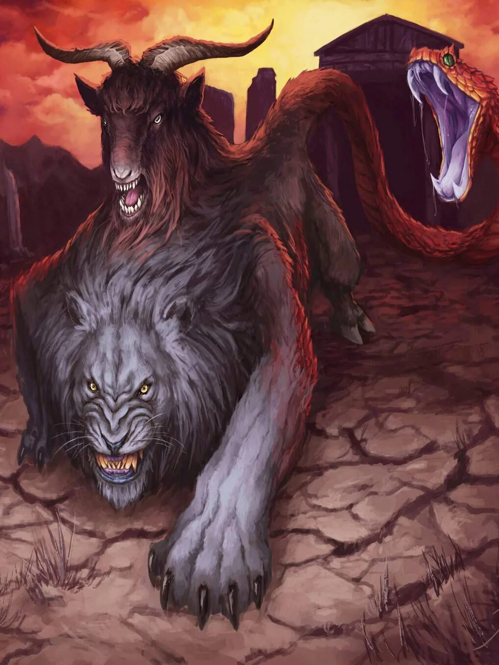 Chimera химера. Овцекорова химера. химера лев коза.