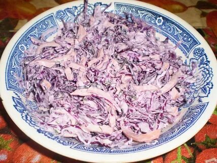 Салат с краснокочанной капустой рецепт с майонезом