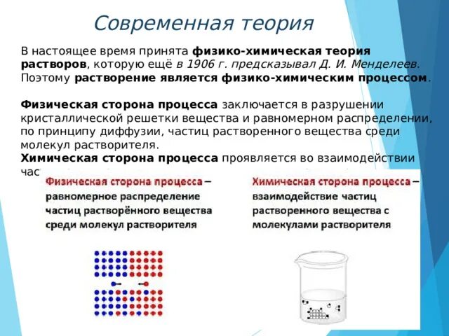 Теория растворов и растворения. Теории растворения физическая химическая. Физические и химические теории растворов 8 класс. Физико-химическая теория растворов. Энергия растворения