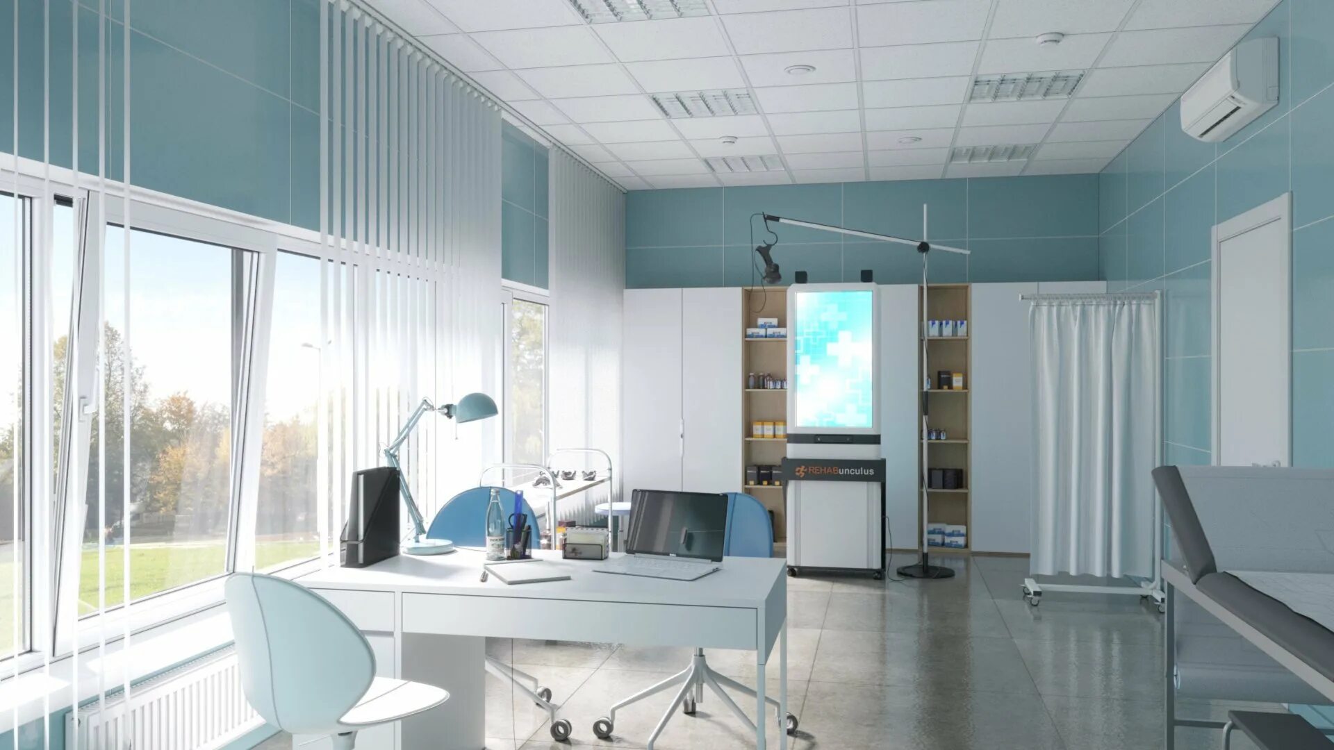 Medical office. Комната медика. Медицина в офисе. Дизайн кабинета. Комната врача.