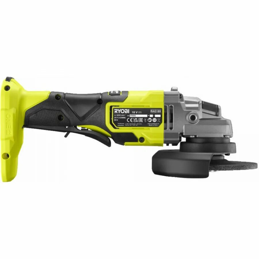Ryobi r18ag0 18v 5133001903. Шлифмашина ryobi r18ag-0. Угловая шлифмашина ryobi one. Угловая шлифмашина ryobi one. Аккумуляторная ушм риоби.