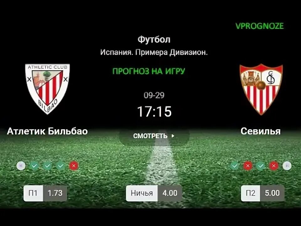 Атлетик бильбао севилья прогноз на матч