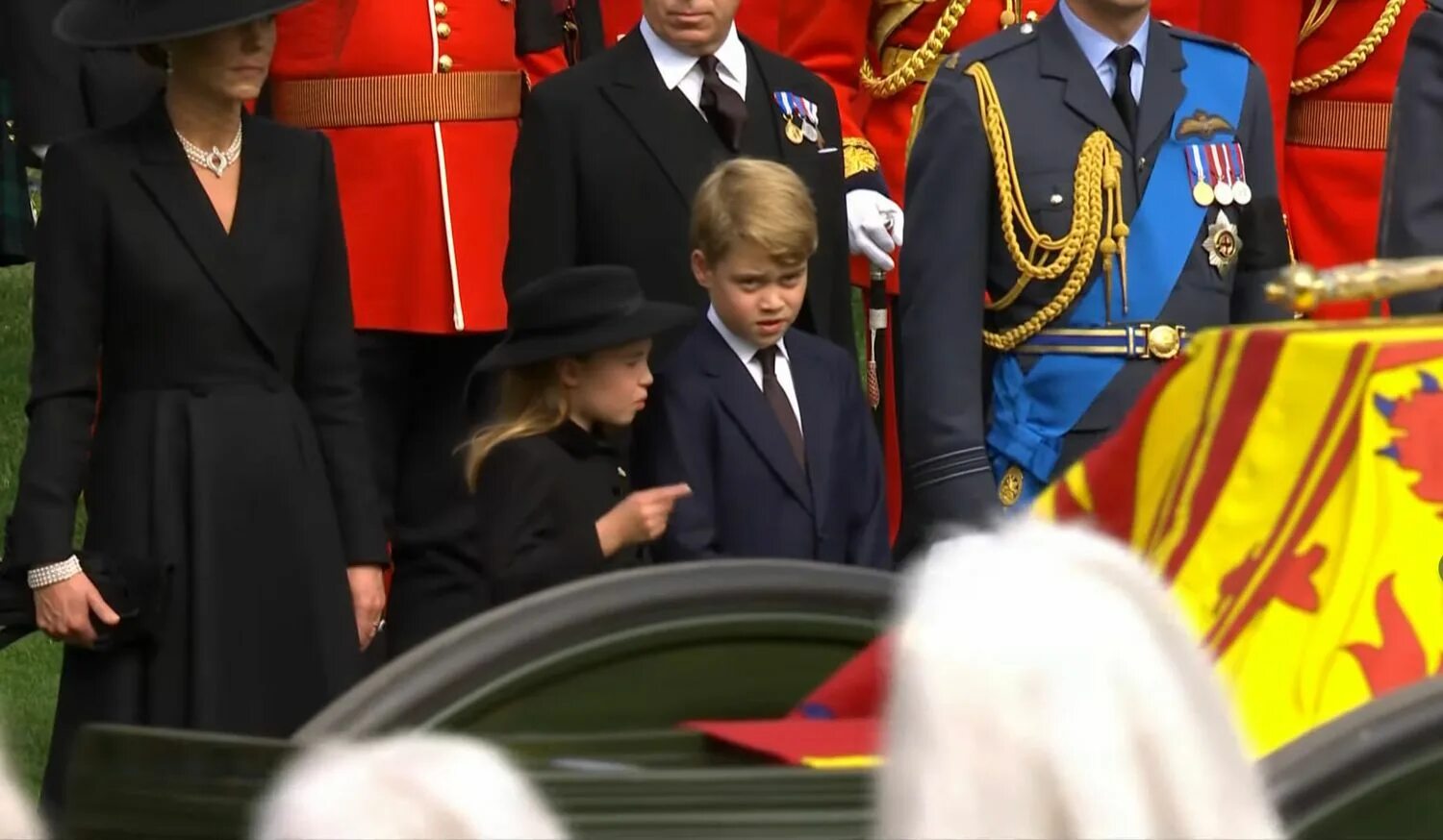 Принц Джордж на похоронах Елизаветы. Принцесса уэльская март 2024