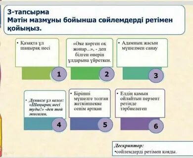 Мәтін мазмұны бойынша тезис жазу