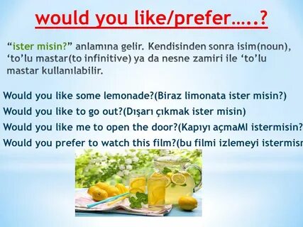Would like to правило