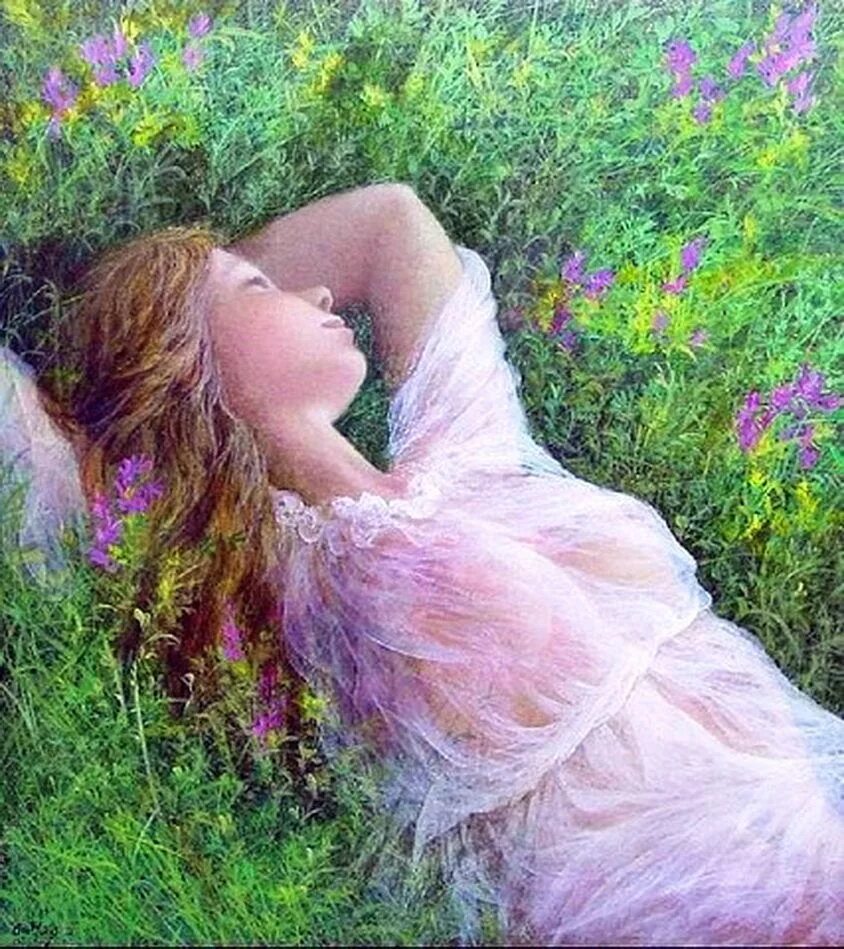 Дышит прелесть. Душа цветет. Душа хочет лето. Испанская художница анна муньос рейес. Весна нежность любовь.