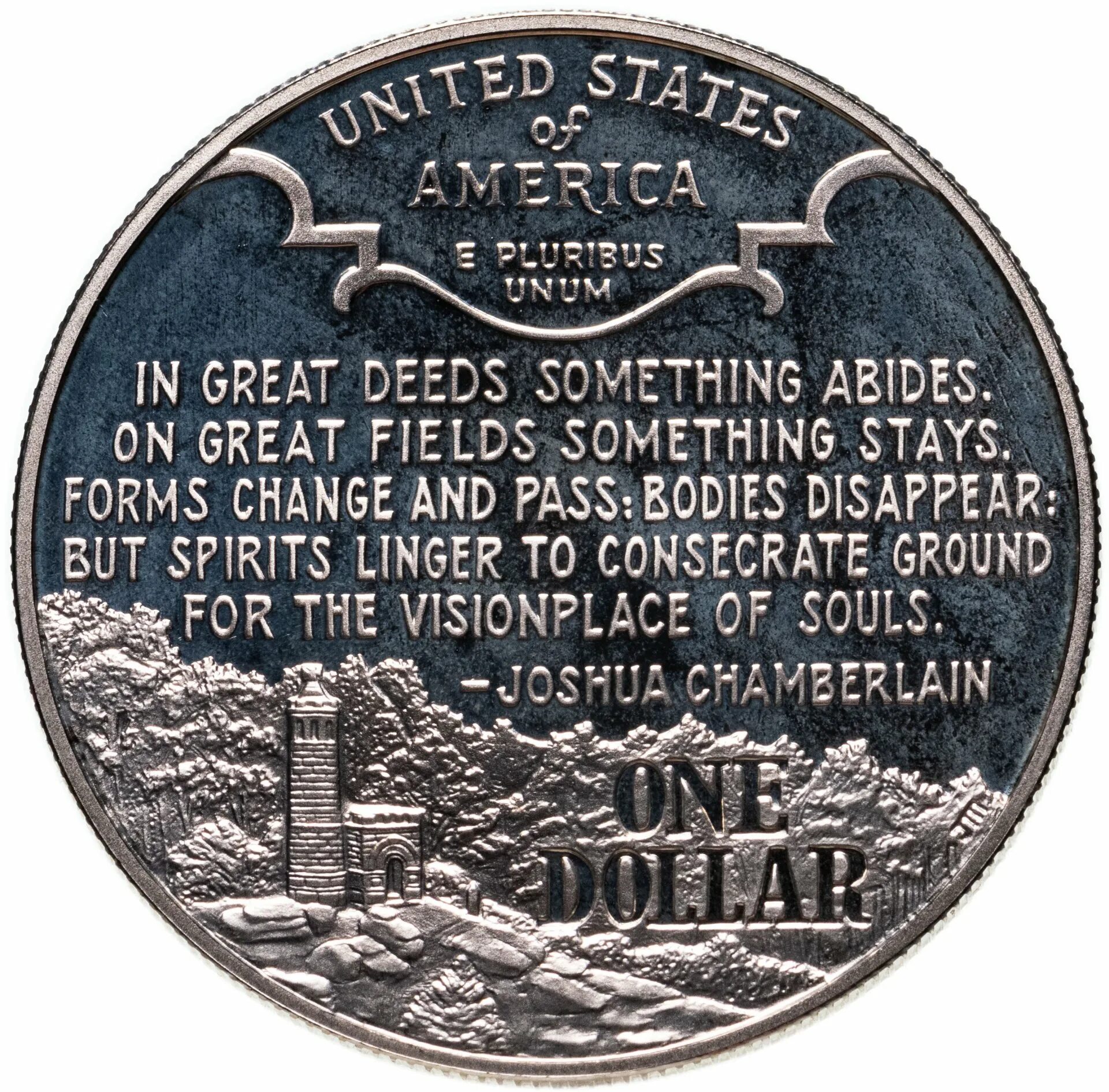 1 доллар 1995. Монеты гражданской войны. Монетный двор Сан Франциско.