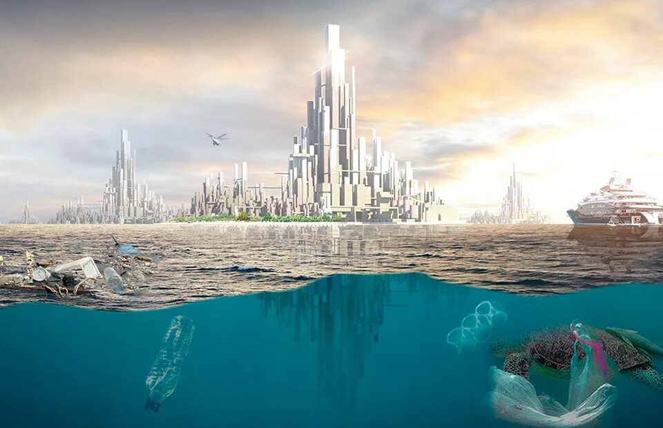 Нью-йорк глобальное потепление. Винсент каллебо плавучий город. Плавучий город-государство, французская полинезия. Повышение уровня мирового океана. Нью-йорк глобальное потепление.