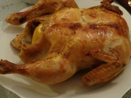 Курица с чесноком целиком