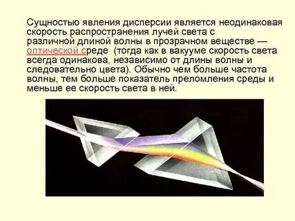 Область применения дисперсии