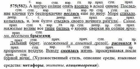 Русский язык 5 класс учебник упражнение 582