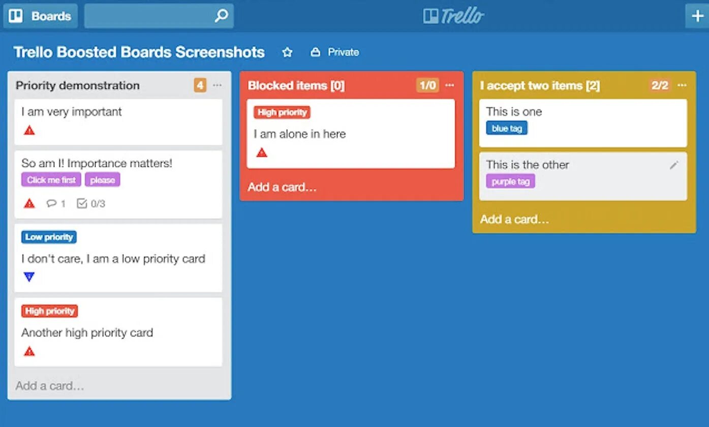 Second piece trello