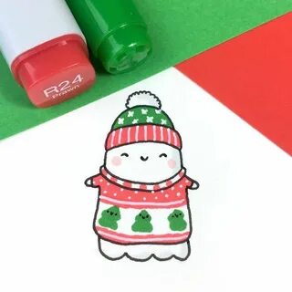 Фломастеры на новый год