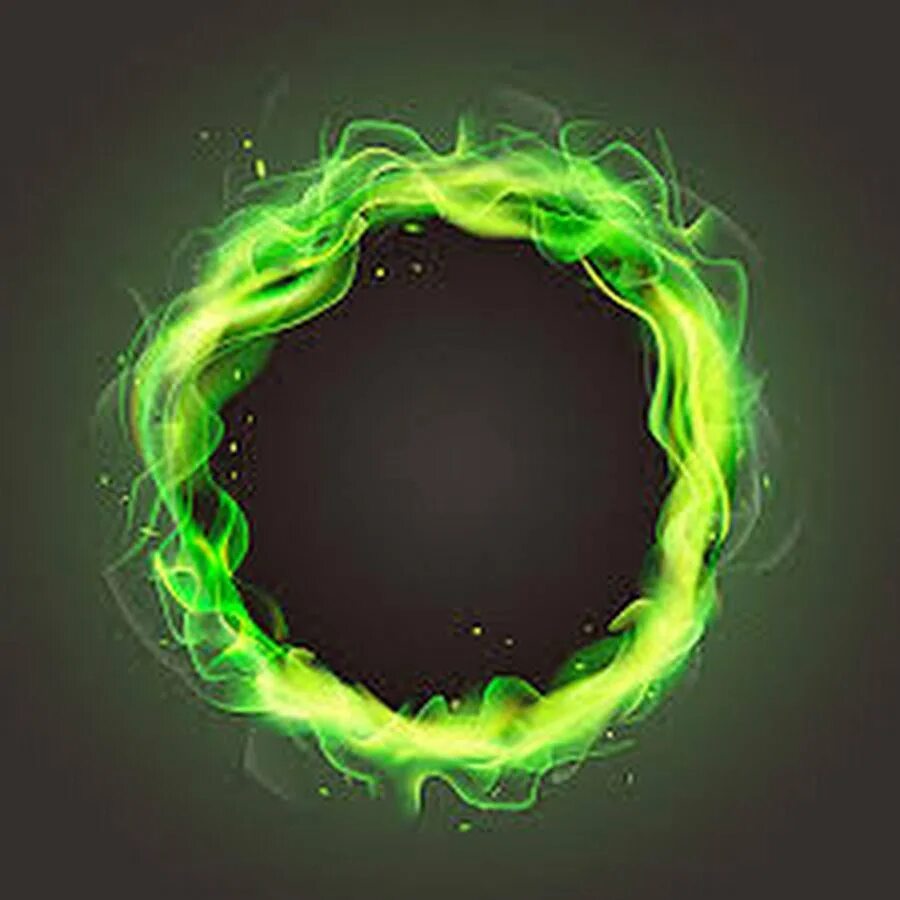 The green flame. Красивый круг. Зеленый огонь. Зеленое пламя. Эффекты для фотошопа.