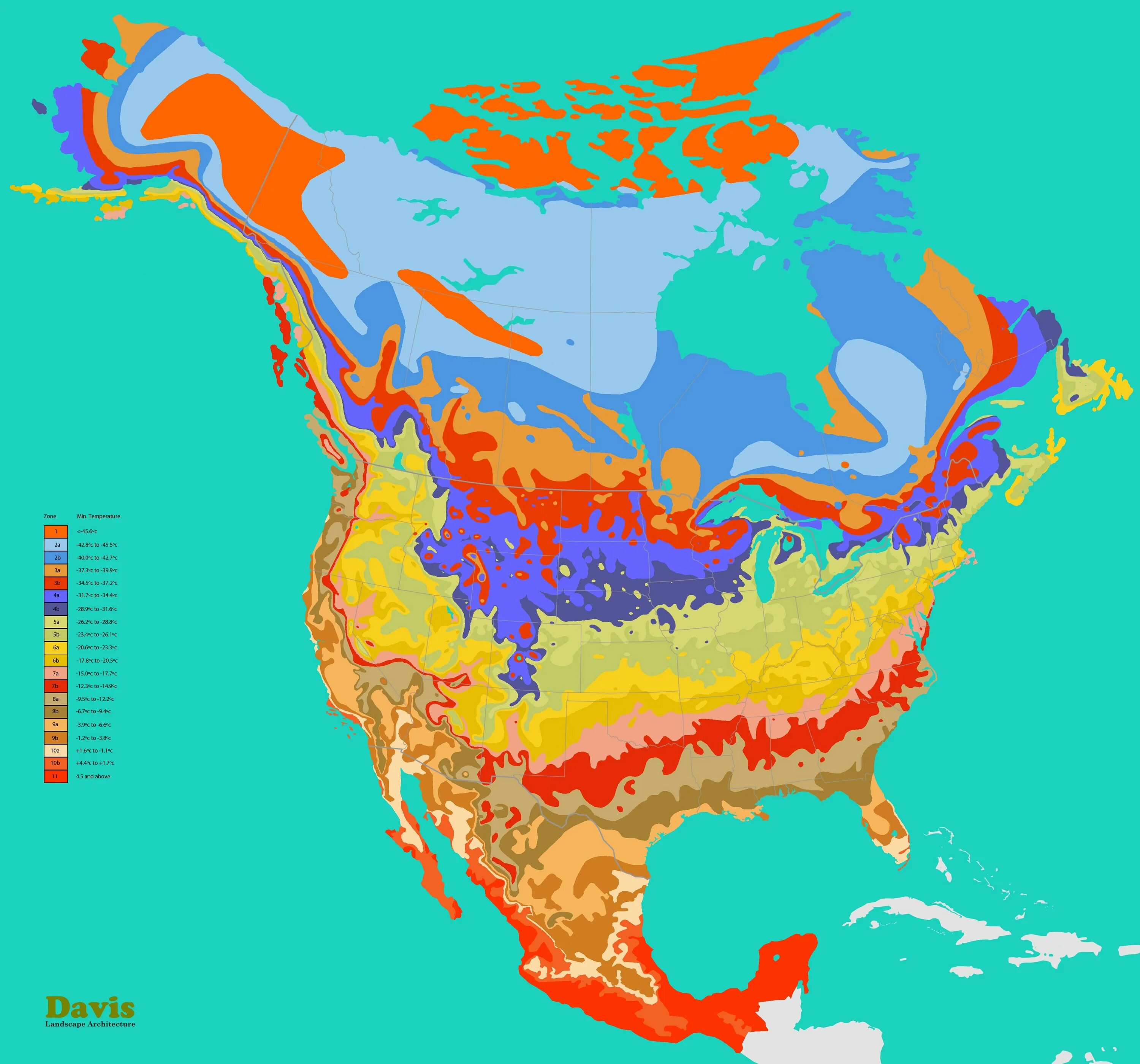 Hardiness Zone Map. Климатическая карта Северной Америки. USDA Zones Plant Hardiness. Климатическая карта Мексики.