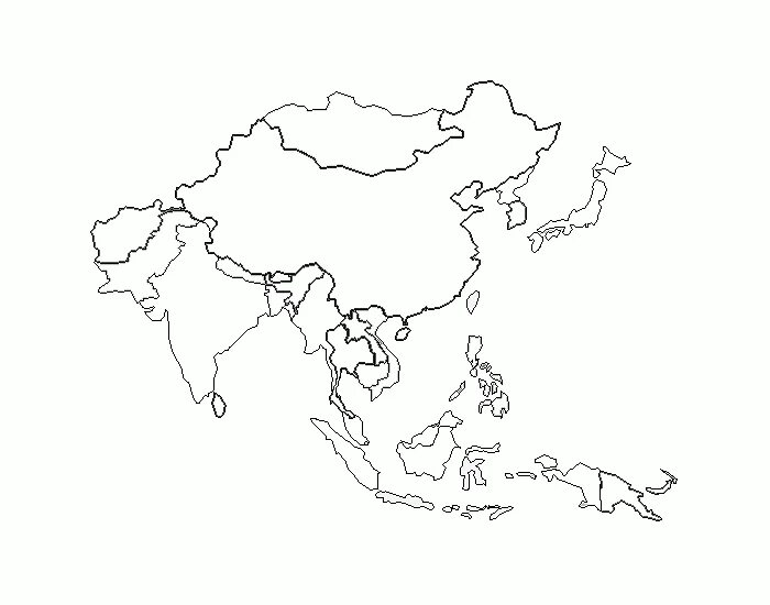 Контурные карты регионов азии. Зарубежная Азия контурная карта со столицами. Страны зарубежной Азии контурная карта. Карта Азии со странами пустая. Страны Европа и Азия на карте контурной.
