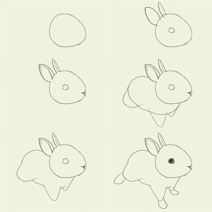Как быстро нарисовать зайчика