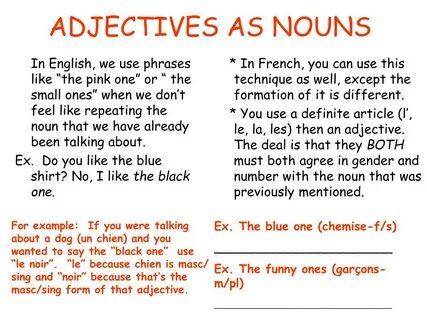 6 use the adjectives
