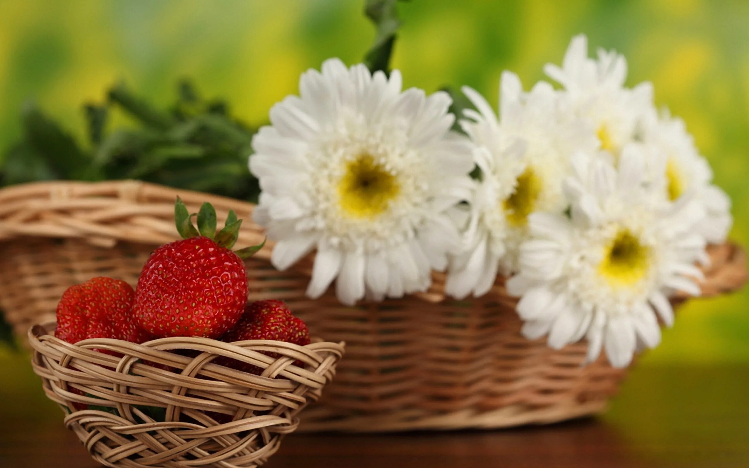 Strawberry flowers