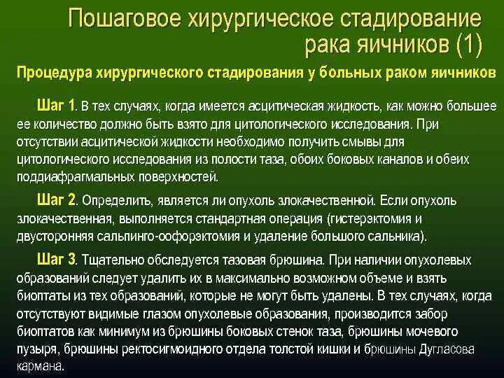 Степени рака яичников. Стадирование опухолей яичников. Классификация Фиго яичника. Хирургическое стадирование. Стадирование злокачественных новообразований яичников.