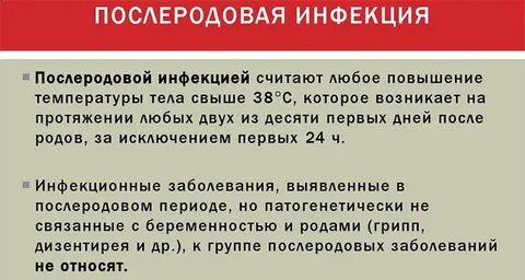 Послеродовые инфекционные осложнения тесты