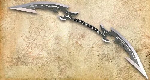 меч глефа двухклинковый. скайрим мод даэдрический полумесяц. глефа холодное оружие средневековая. даэдрический клинок полумесяц. глефа полумесяца.