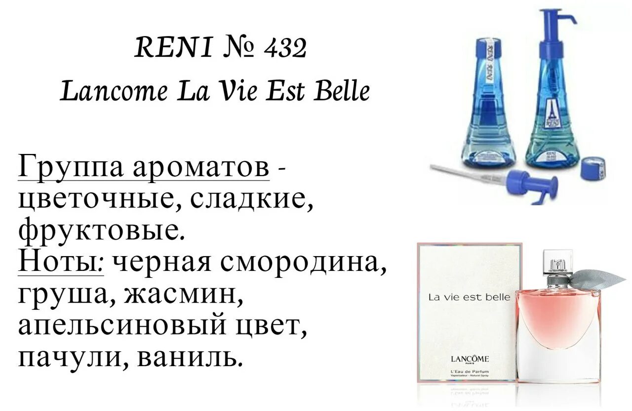 Духи Reni 460. 432 Рени духи. 485 Рени духи женские. Reni наливная парфюмерия ла ви ЭСТ Бель. Духи рени по номерам